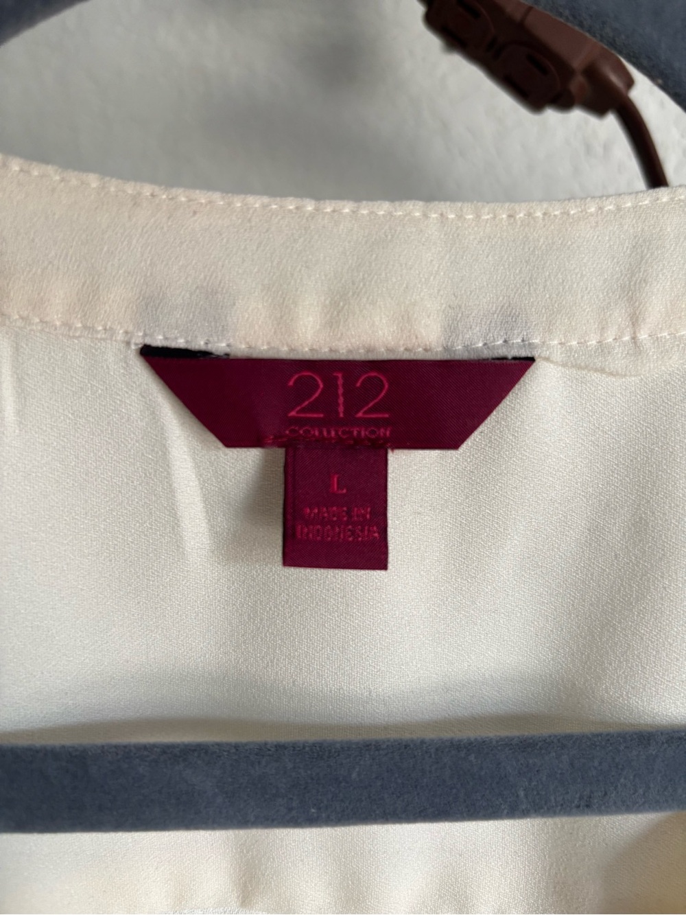 212 Collection Cream Button-Front Blouse - Picture 3 of 6
